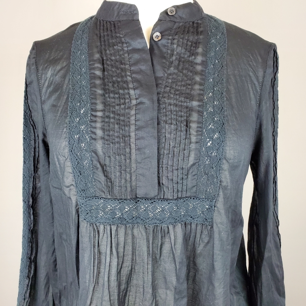 Madewell Black Crochet Detail Top - Picture 2 of 5